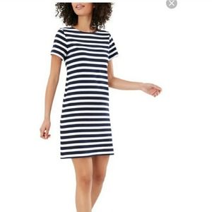 NWT Joules Liberty Navy Striped Short Sleeve Jersey Dress